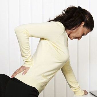dolor lumbar en una mujer